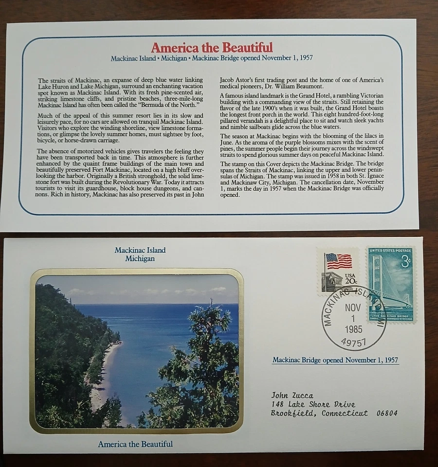 U.S -1985 - MACKINAC ISLAND MICHIGAN - #112 - Image 1 of 1