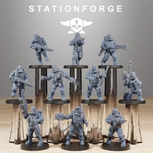 GrimGuard Jungle Fighters de station forge, compatible warhammer 40000