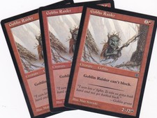 MTG: Portal: Second Age: Goblin Raider X 3