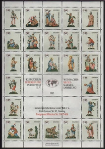 ✔️ GERMANY Tuberculosis stamps 1985. complete sheet PERFORATED - Picture 1 of 1