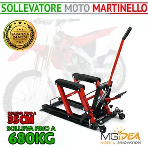 PONTE SOLLEVATORE MOTO CARRELLO CRIC IDRAULICO 680KG MARTINELLO CAVALLETTO BIKE - Foto 1 di 10