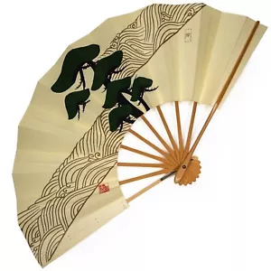 Japanese Vintage Unused Pine Tree Design Maiogi Folding Dance Fan: Jun22-M - Picture 1 of 6