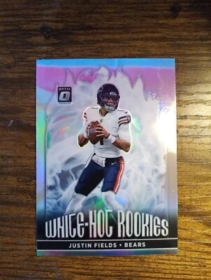 2021 Donruss Optic #WHR-2 Justin Fields White Hot Rookies Silver Prizm RC - Image 1 of 4