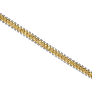 9.72 Ct Lab Grown CVD Oval Cut Diamond Tennis Fine Bracelet 14k Multi Tone Gold - Picture 1 of 7