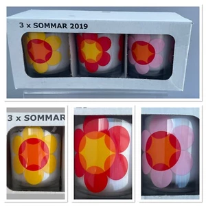 IKEA 3 pack Sommar flower jar Candles Retro Look set Unscented 8cm 25hr Each - Picture 1 of 6