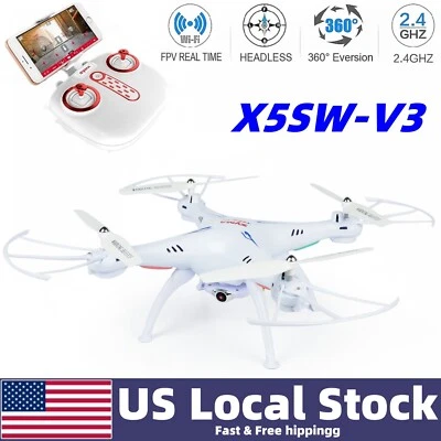 Syma X5SW-V3 4CH WiFi FPV Drone 6-Axis Gyro 2.4Ghz RC Quadcopter Drone Toy Gifts - Image 1 of 4