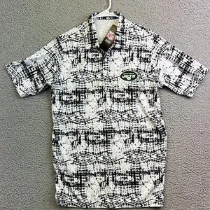 Antigua Herren schwarz weiß New York Jets Vivid Poloshirt Größe Medium NFL - Bild 1 von 6