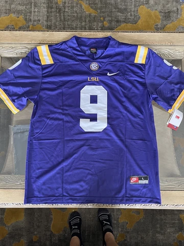 Joe Burrow Jersey NEW Mens Large Purple LSU Tigers Bengals Cover