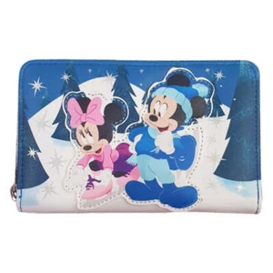 Officially Licensed Loungefly Disney Mickey & Minnie Winter Scene Printed Purse - Picture 1 of 1