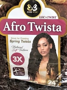 Bobbi Boss Loc & Twist Afro Twista 24" 3X Soft Natural Braids T1B/350 PACK of 3 - Picture 1 of 3