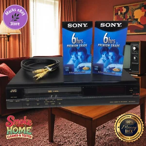 JVC Video Cassette Recorder HR-D310U VHS with AV Cable & 2 VHS Tapes - Picture 1 of 11