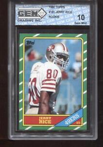 Jerry Rice RC 1986 Topps #161 San Francisco 49ers Rookie GEM MINT 10