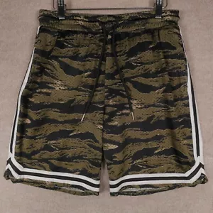 No Boundaries Shorts Herren Medium Tigerstreifen tarnfarben Fitnessstudio Laufen Leistung Mesh - Bild 1 von 22