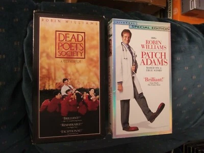 90s Robin Williams drama cult classic LOT VHS Patch Adams / Dead Poets Society - Image 1 of 2