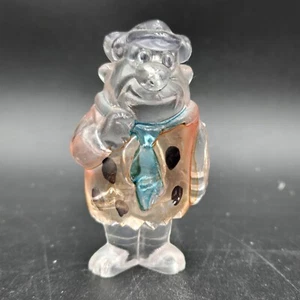 Vintage The Flintstones Fred Lucite chiaro acrilico figure 1976 imperiale cake topper - Foto 1 di 6