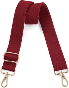 Wide Purse Strap Replacement Crossbody Shoulder Bag, Universal Gold - Red - Picture 1 of 7
