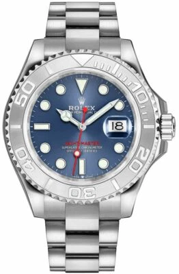 Мужские автоматические часы Rolex Yacht-Master 40 мм синий циферблат Oyster нержавеющая сталь - Изображение 1 из 4