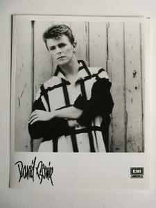 DAVID BOWIE 8 X 10 Glossy Black & White 1980's Vintage Picture Promotional EMI - Picture 1 of 3