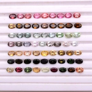 20 Pcs Natural Multi Tourmaline 6x4mm Oval Cut Untreated Gemstones Wholesale Lot - Picture 1 of 8
