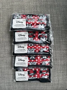 Disney Minnie Mouse Cloth Face Mask Adult Medium NEW SEALED Lot of 5 Washable - Picture 1 of 3