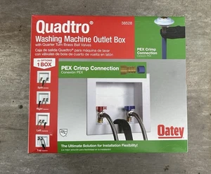 Oatey Quadtro Waschmaschine Auslaufkasten 1/4" Umdrehung Messing Ventile Modell: 38528 PEX - Bild 1 von 7