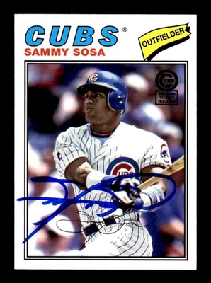 Sammy Sosa 2013 Topps Archives Cubs Season Ticket Holder BAS Hand Signed Auto - Image 1 of 2