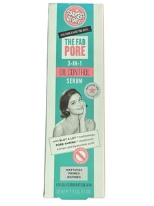 1 x Soap & Glory The Fab Pore 3-In-1 Oil Control Serum, 1 fl oz, New in Box - Picture 1 of 6
