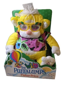 1987 The Wild Puffalumps Affe Fisher Price gelb Plüsch Nylon Hawaii Vintage - Bild 1 von 20