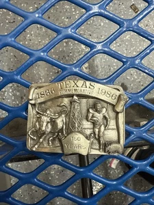 Hebilla de cinturón conmemorativa vintage de Texas 150 - Imagen 1 de 3