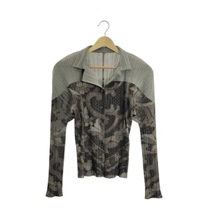 PLEATS PLEASE ISSEY MIYAKE Pleated Floral Print Cardigan Size 3 Made in Japan - Picture 1 of 8