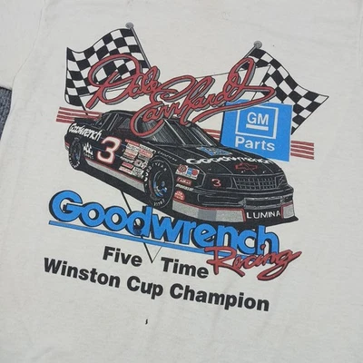 Vintage Nascar Dale Earnhardt Shirt 5 Time Racing Champion Size Small - Stains - Image 1 of 4