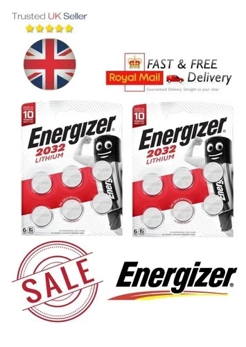 Energizer CR2032 x 12 Lithium Coin Batteries 3V for Watches Torches Keys - Image 1 of 1