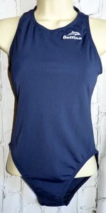 Delfina italienische Größe 32 Small Damen Wasserball Badeanzug blau Bravo Reißverschluss - Bild 1 von 3