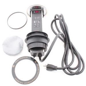 Lew Pop-Up Floor Box a prova di fuoriuscita con presa USB duplex 20A 2 bronzo scuro PUR20-DB - Foto 1 di 8