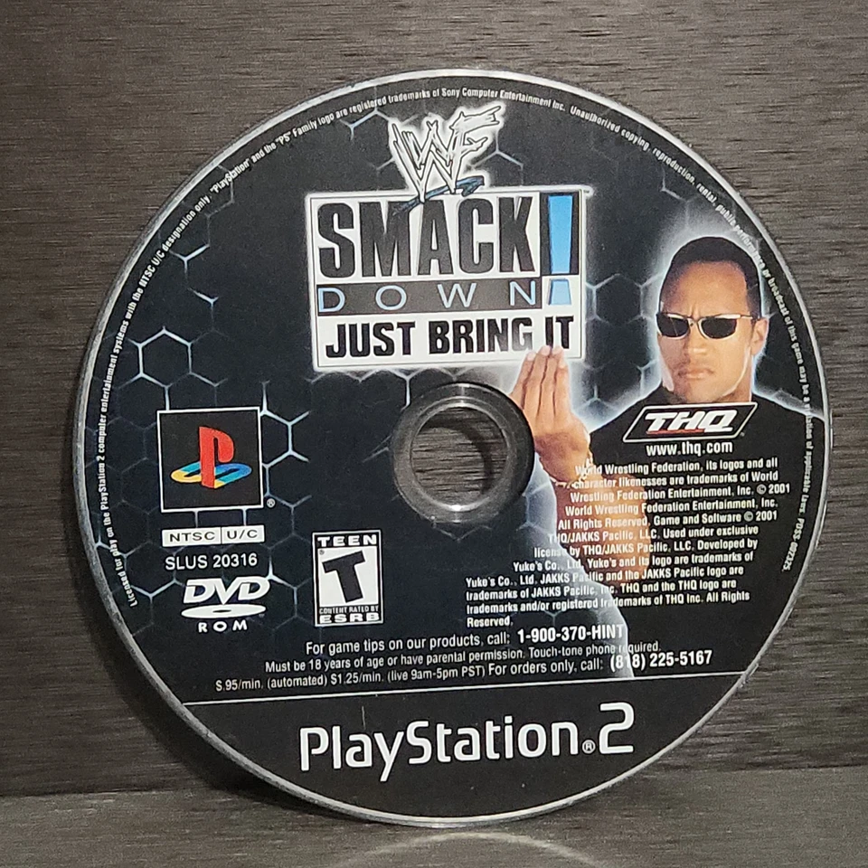 WWF SmackDown Just Bring It PlayStation 2 PS2 Game Disc Refurbished - Image 1 of 1