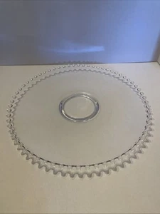 CANDLEWICK 12,5" PIATTO DA PORTATA A COPPA PIATTO DA TORTA VETRO IMPERIALE trasparente - Foto 1 di 6