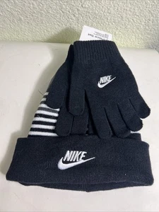 Nike Striped Beanie Gloves Set - Big Kids One Size - Picture 1 of 11