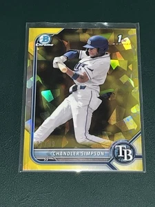 2022 Bowman Draft Chrome SAPPHIRE Chandler Simpson YELLOW /99 - Picture 1 of 1