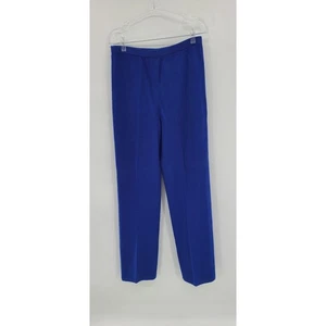 St. John Santana Knit Pants Sz 8 Cobalt Blue Heritage Old Money Women Luxury - Picture 1 of 7