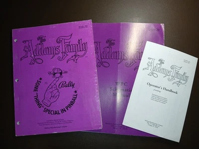 Bally ADDAMS FAMILY Original Pinball Operations Manual + Schematic + Handbook - Image 1 of 4