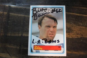 TARJETA AUTOGRAFIADA DE BILL BAIN LA RAMS - Imagen 1 de 1