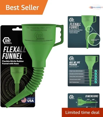 Embudo flexible de goma de nitrilo 16x5 pulgadas para combustible de transmisión de aceite de automóvil Foto 1 de 4