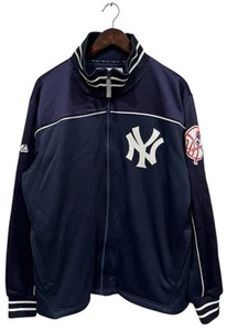 Majestic Authentic Collection NY Yankees Jacke Large blau Patch Reißverschluss 2008 - Bild 1 von 8