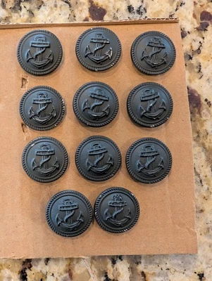Botones Kreigsmarine originales alemanes de la Segunda Guerra Mundial x11 Foto 1 de 2