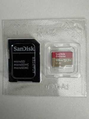 SanDisk Extreme 128GB MicroSDXC UHS-I/U3 Micro SD Card with Adapter - Image 1 of 2