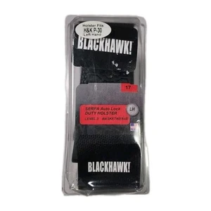 H&K P-30 BLACKHAWK SERPA Level 3 Auto-Lock Duty Holster LEFT Basket Weave Size17 - Picture 1 of 6