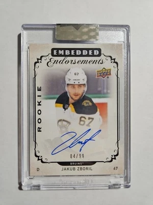 2019-19 Upper Deck Clear Cut Jakub Zboril Embedded Endorsements /99 Rookie Auto - Image 1 of 2
