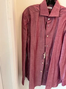 KITON CAMICIA UOMO NUOVA CON ETICHETTA TAGLIA 16/41 VENDITA AL DETTAGLIO 1100,00 MARRONE - Foto 1 di 4