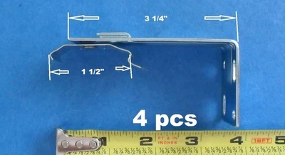 Pacote com 4 persianas verticais suporte de parede com braçadeira de 1 1/2 polegadas "C" instalação suportes L - Imagem 1 de 2