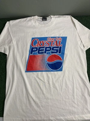 Vintage Pepsi Cola Single Stitch Short Sleeve White T-shirt Size XL Extra Large - Image 1 of 4